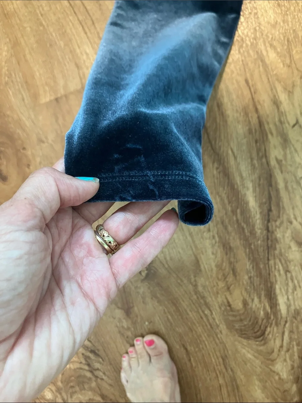 J. Crew Navy Velvet Leggings small